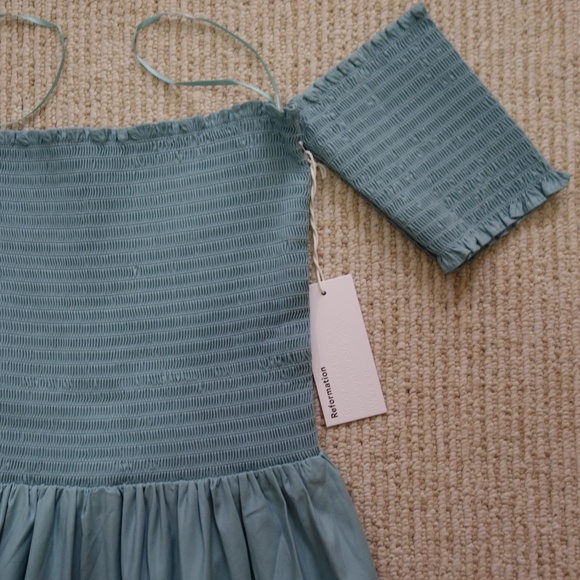 REFORMATION Westley Dress - Turquoise - Picture 7 of 13
